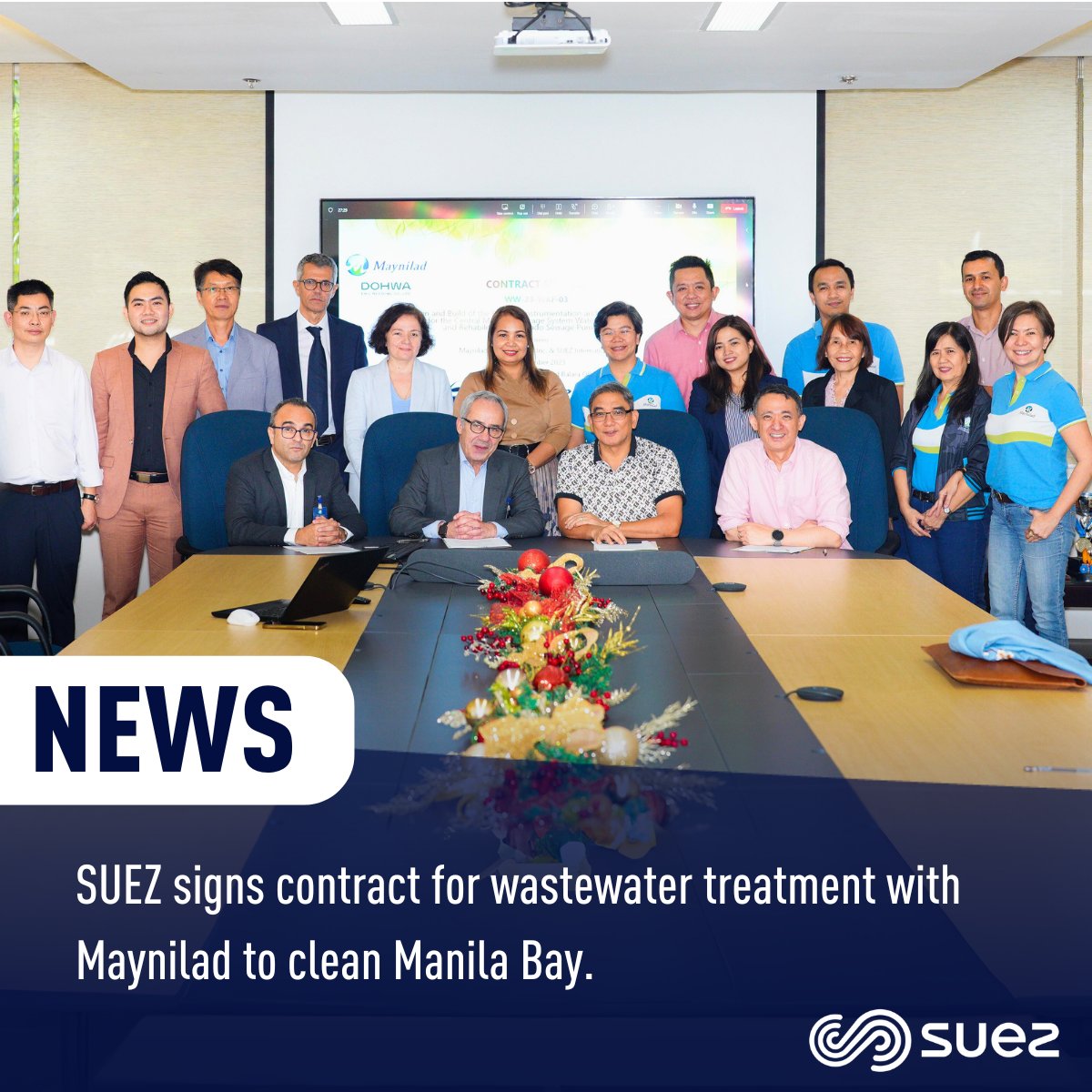 SUEZ leading ecological transformation in Southeast Asia, scoring a major business win with the Maynilad Water Services Contract, aiming at cleaning up the Manila Bay. Learn more: suez.com/en/news/press-…