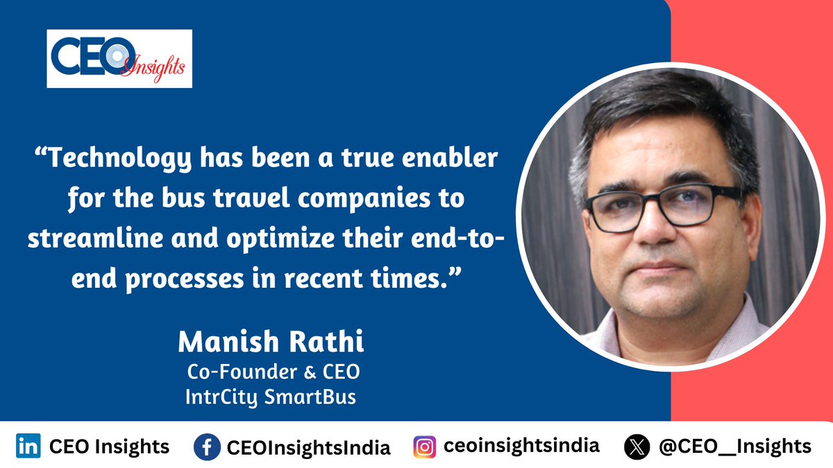 Catch the full story here: goo.su/3djeL

Manish Rathi, Co-Founder & CEO, IntrCity SmartBus

#travelhabits #lastminutetravel #travelexperience #technology #techadvancements