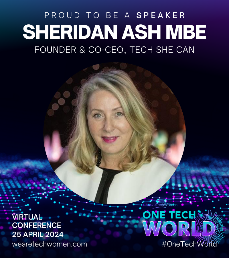 Excited for the @‌WeAreTechWomen virtual event? Our Co-CEO Sheridan Ash MBE will dive into Tech She Can's journey & mission to empower girls in tech. Learn about our role in boosting gender diversity & ways to get involved as an ambassador. Register now: onetechworld.wearetechwomen.com/en/registratio…