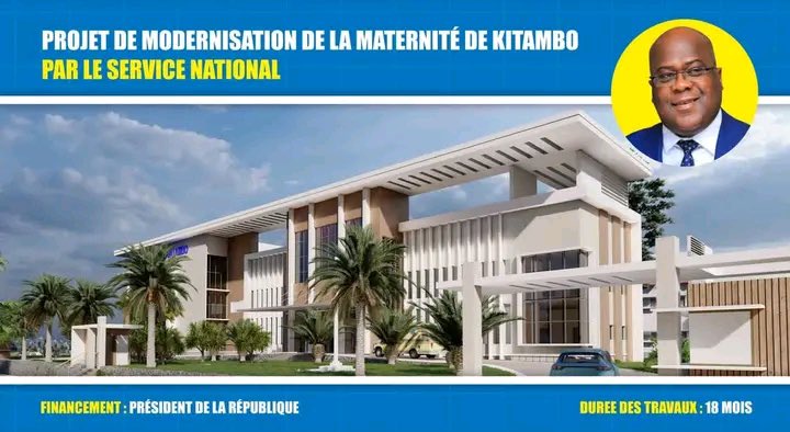 Le président Félix Tshisekedi lance les travaux de modernisation de l’hôpital de Kintambo ce Mercredi Les acquis