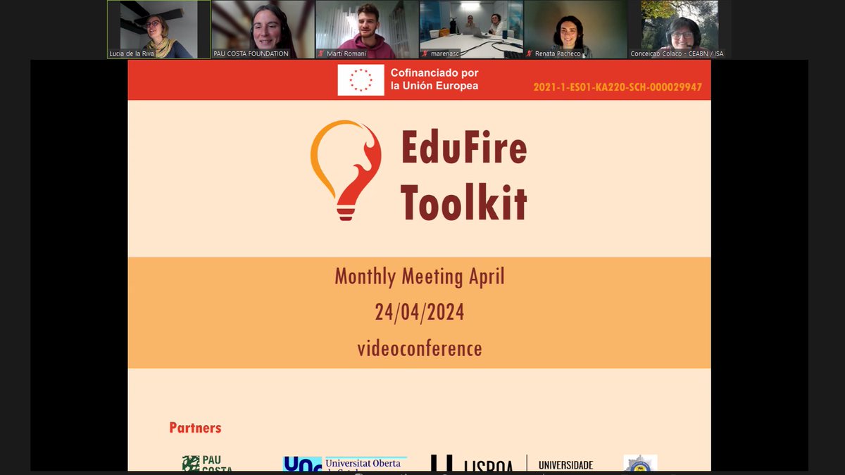 EduFire_Toolkit's tweet photo. 📢We’ve had our monthly meeting today. It's nice to regularly see #EduFireToolkit partners together, and our discussions help us advance the project.

This has been the last but one monthly meeting before our next #MultiplierEvent! Keep your eyes peeled for updates. https://t.co/9VStqnPhtf