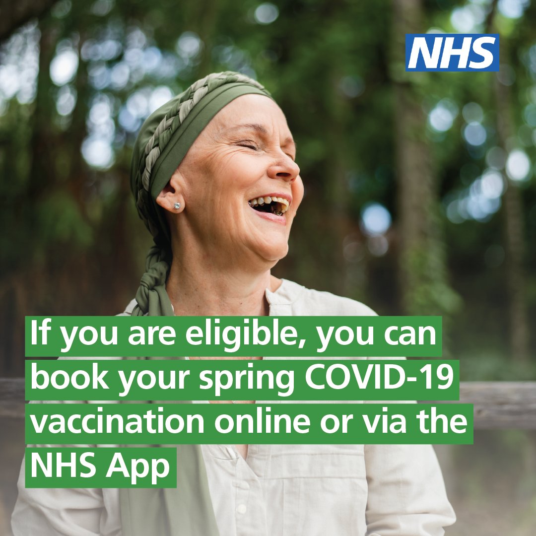 If you are aged 75 or over or have a weakened immune system, you can now book your seasonal Covid-19 vaccine online or on the NHS App. 📆 ➡️ orlo.uk/Spring_Covid-1…