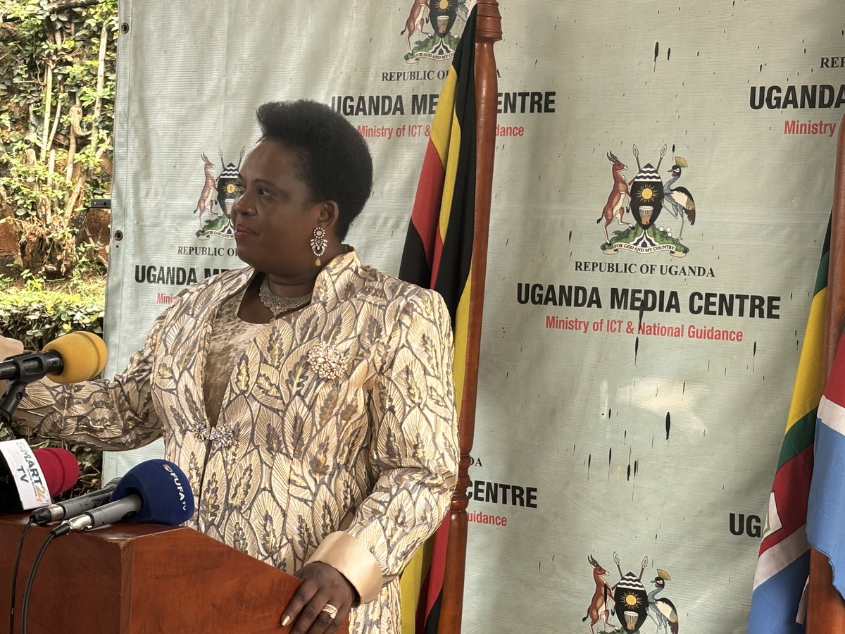 Happening now Minister of Gender Labour and Social Development addressing the press on preparations for international labour day and world for safety and heath at work