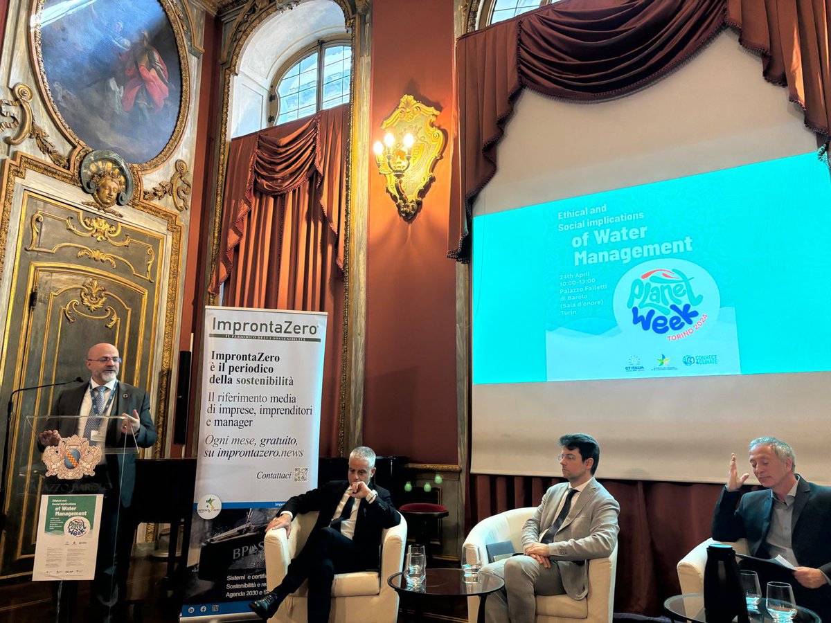 Thrilled to have attended the thought-provoking event on the ethical and social implications of water management by @ScuolaSantAnna at the #PlanetWeek in Turin. A fantastic lead-up to the G7 Environment, Climate, and Energy discussions! #WaterManagement #Sustainability