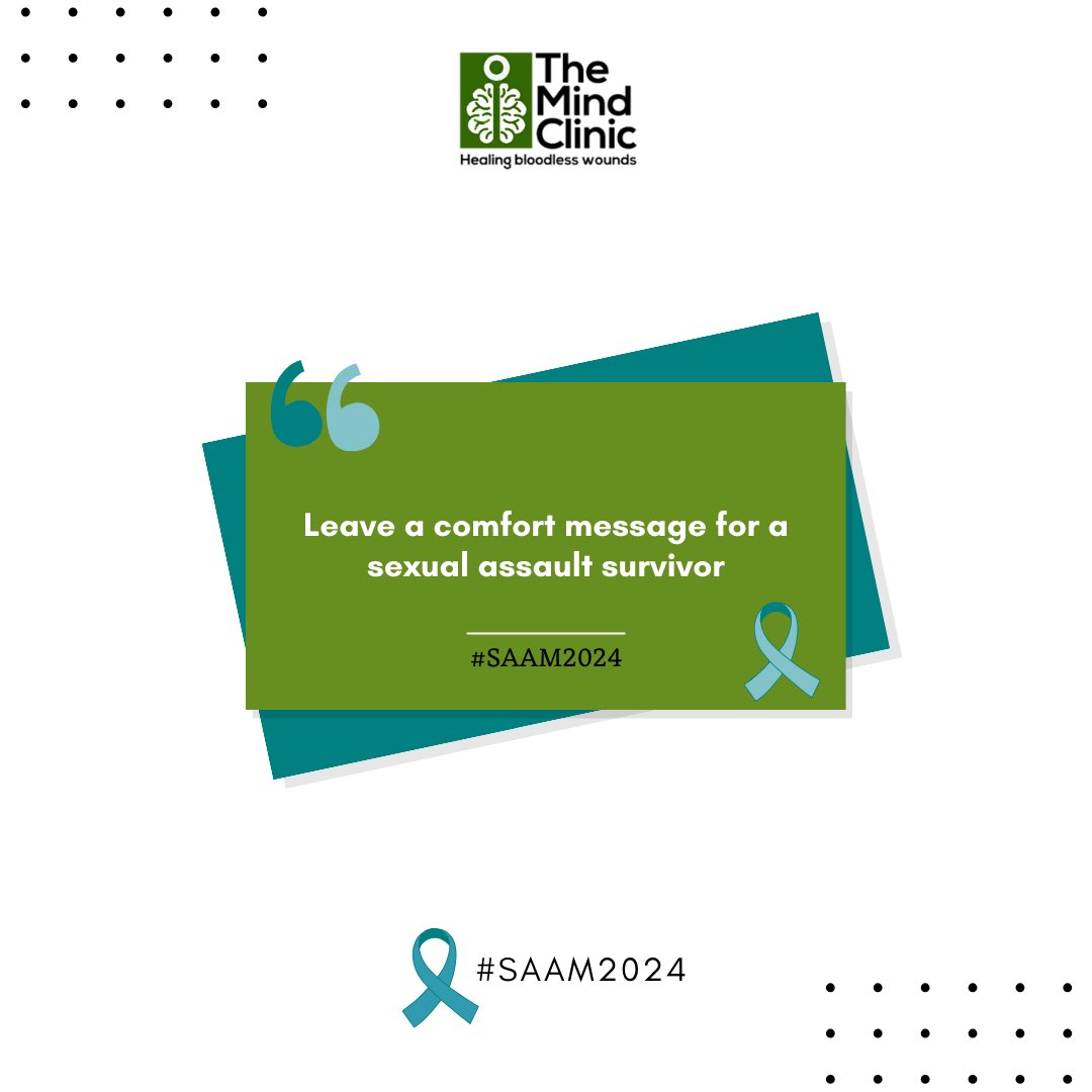 What would you like to say to someone who experienced sexual assault?

If you are a #survivor, what would you have wanted someone to say to you at the time?

Please leave a message in the comment👇

#themindclinicng #themindclinic #saam #saam2024 #sexualassaultawareness #advocacy