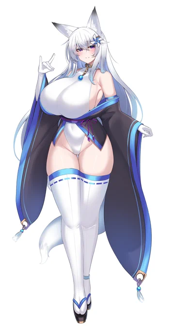 立ち絵と後ろと別々満月の夜は色々と昂ぶっちゃう清楚なお狐さま 