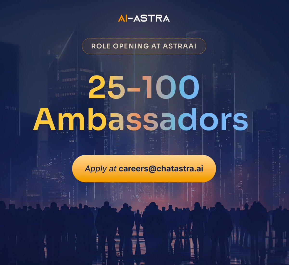 AstraAIofficial's tweet photo. We're hiring! 🎉
Join us as an $ASTRA ambassador and propel our brand to new heights! 🚀

Apply now: careers@chatastra.ai

Read more: https://t.co/85DO4tpDK7 https://t.co/4GCFkKI73e