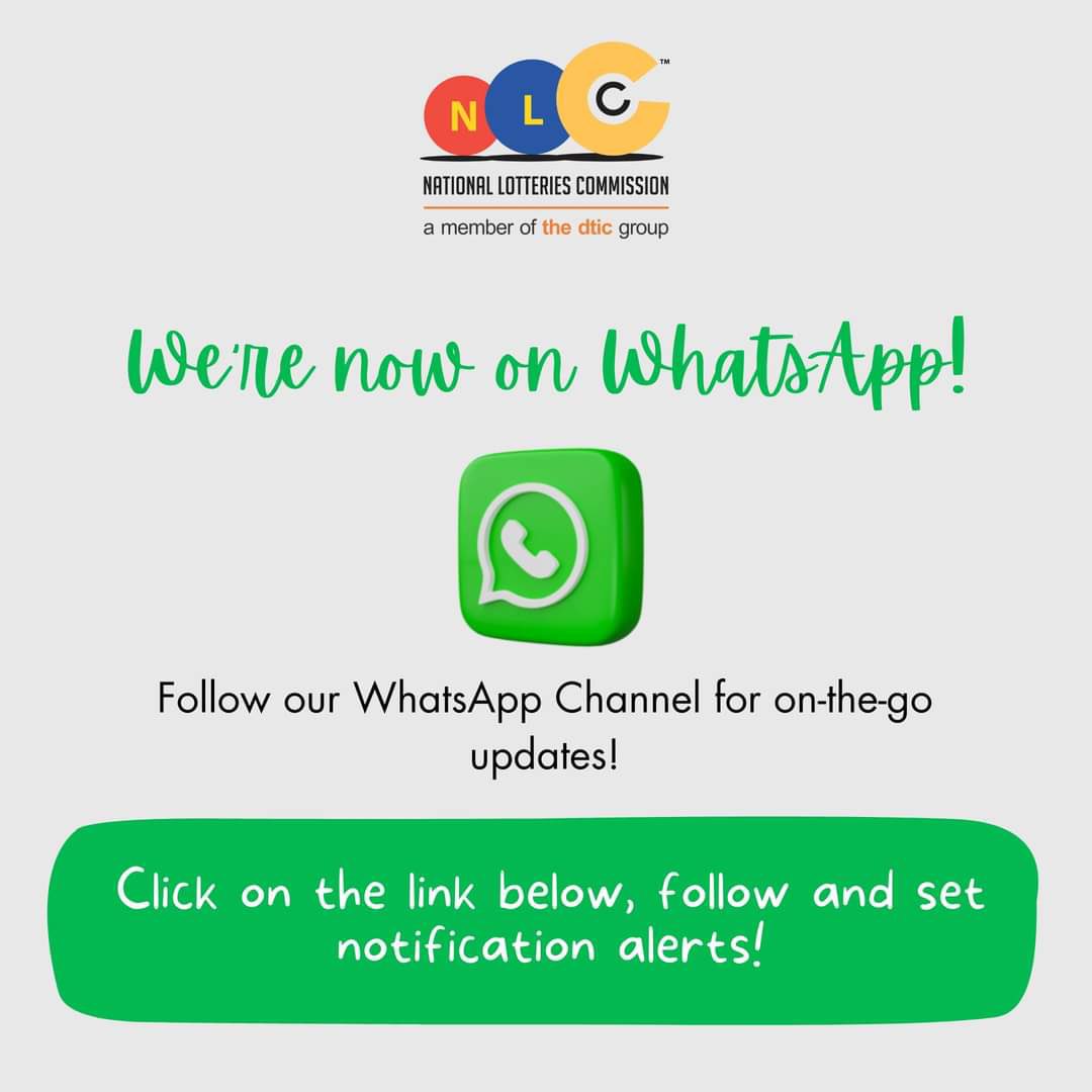 Follow the National Lotteries Commission’s channel on WhatsApp for on-the-go updates! whatsapp.com/channel/0029Va…