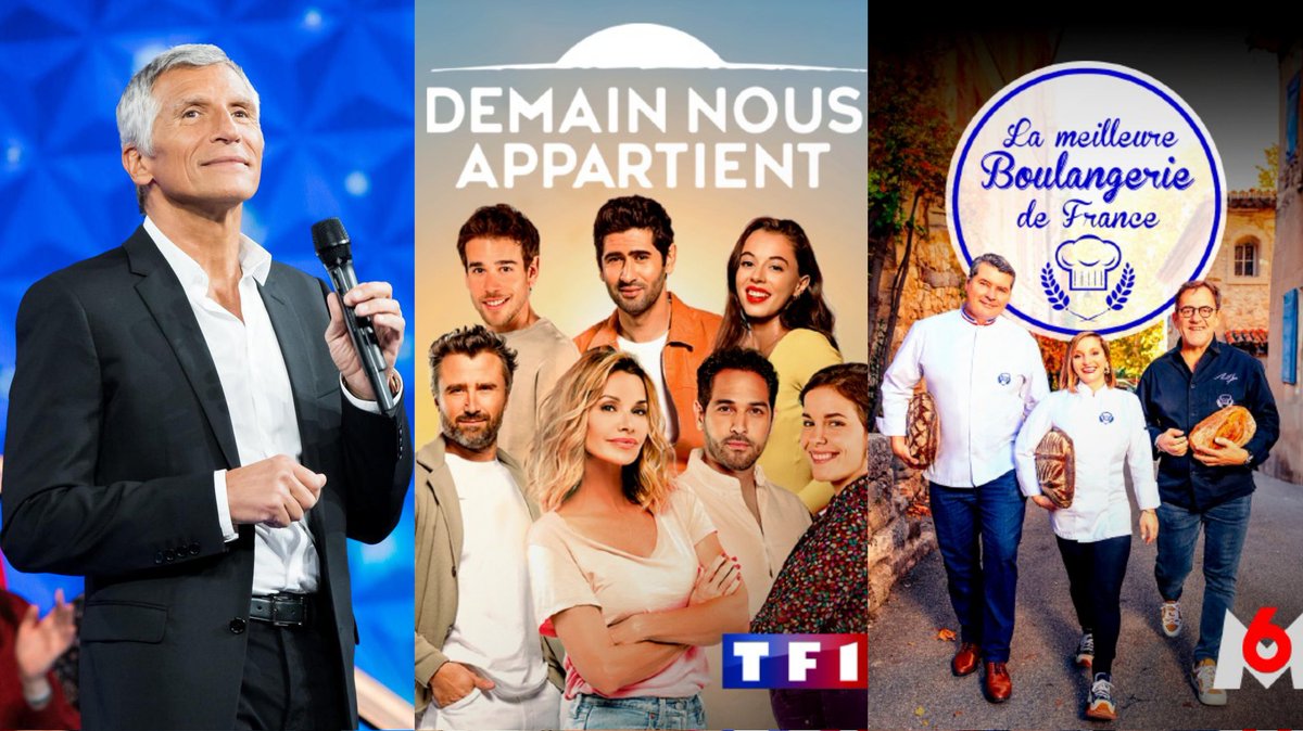 📶 TOP ACCESS 

1️⃣ #NoubliezPasLesParoles (#NOPLP) : 2,9M de telesp- 18%Pda

2️⃣ #DemainNousAppartient (#DNA) : 2,4M de télésp- 15,3%Pda

3️⃣ #LaMeilleureBoulangerieDeFrance (#LMBF) : 1,2M de télésp- 8,3%Pda

⏪️ MARDI DERNIER :
1️⃣ 2,9M - 19,1%
2️⃣ 2,5M - 16%
3️⃣ 1,4M - 10,1%