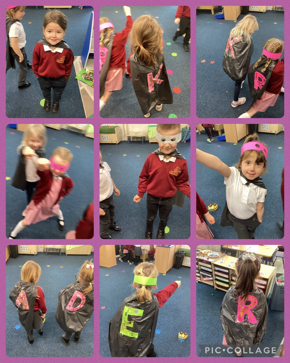 Reception made their own Superhero capes to help Supertato catch Evil Pea @IvyRoadPrimary