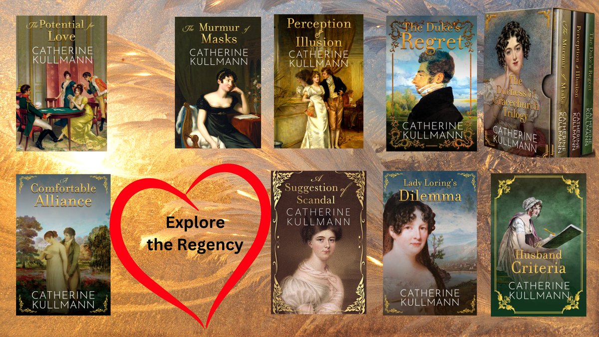 Explore the #Regency in eight enthralling novels - historical fiction for the heart and for the head. “Sublime in their plot, characters and thorough research into the period.” 'At the top of a pile saying 're-read when feeling down'.' viewauthor.at/ckullmannamazo… Free on KU