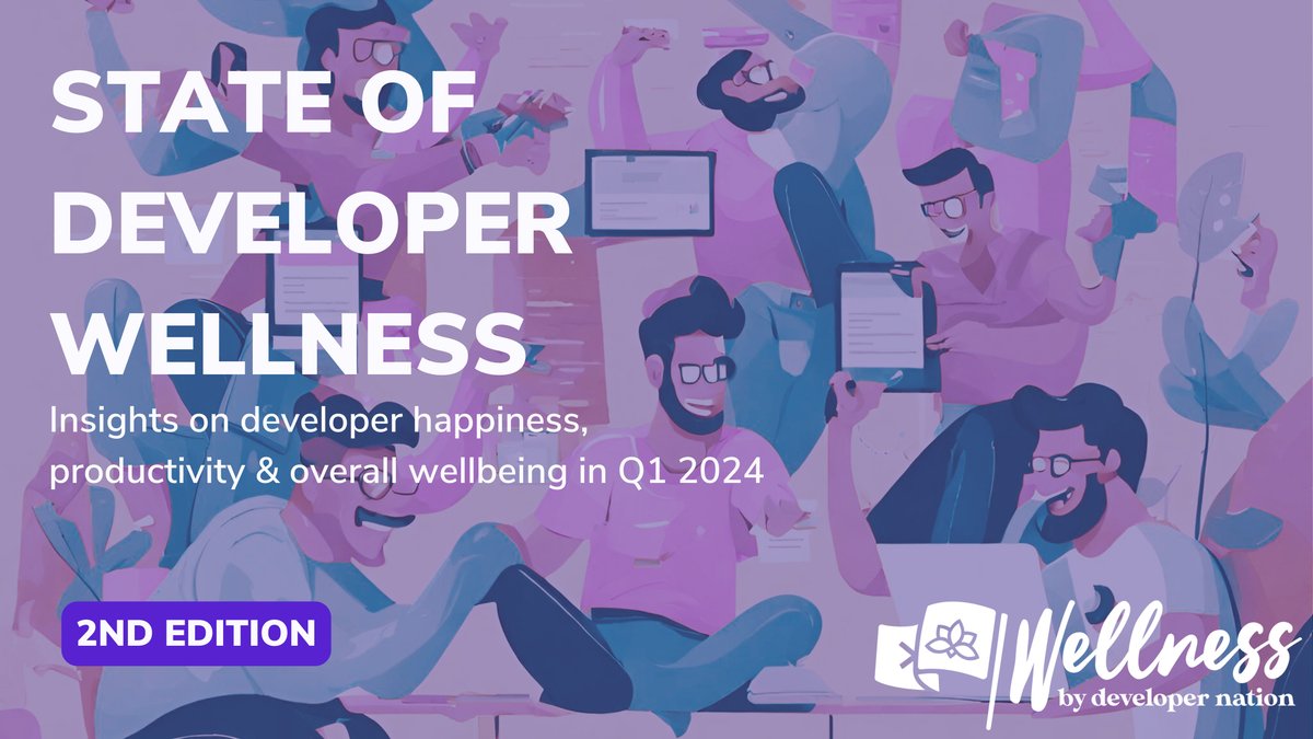 devnationworld's tweet photo. Curious about the impact of workplace structures on developer happiness and productivity? 🧑💻
🧵Thread: Join us as we unpack insights from the latest Developer Nation report. Let's explore together! #DeveloperWellness https://t.co/s6HBXXlamd