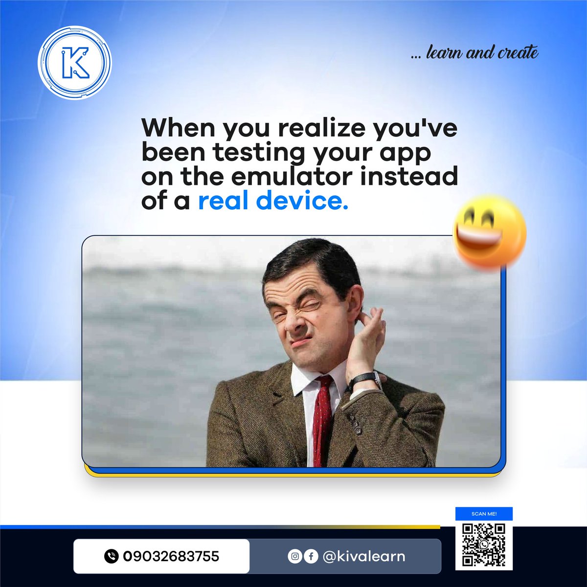 kivahub1's tweet image. 🤣 Ever had that "facepalm" moment when you realize you've been testing your app on the emulator instead of a real device? 

It's like rehearsing your stand-up routine to a mirror instead of a live audience. 😆 

#AppDevelopment #TechHumor #OopsMoment #App #Tech #fypviraltwitter