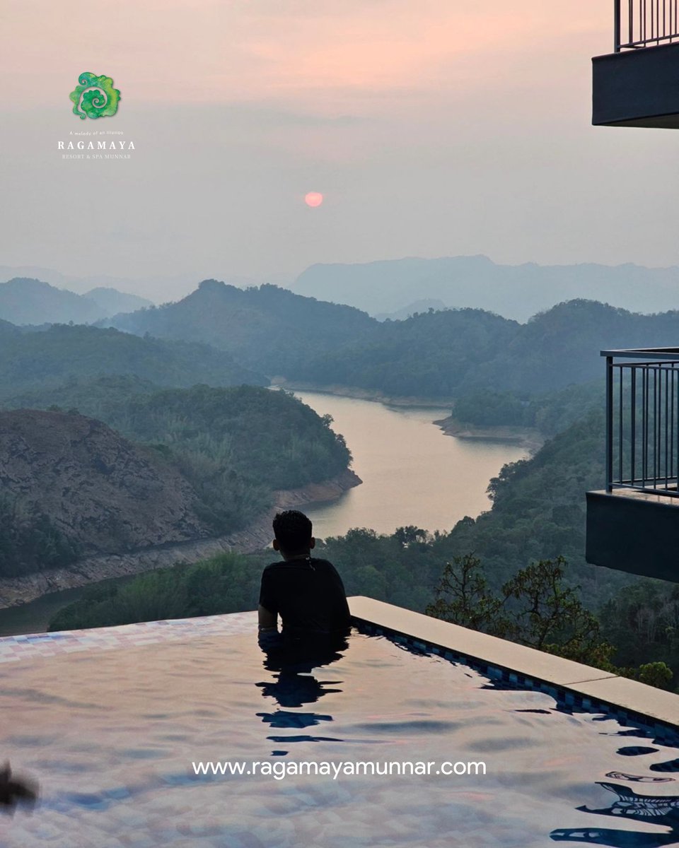 Ragamaya Resorts and Spa has a stunning Lakeview, with its mirror-like reflection of the setting sun. What better way to soak in the beauty than from our infinity pool? Join us at Ragamaya!
#Munnar #Lakeview #InfinityPool #SettingSun #LuxuryEscape #NatureRetreat