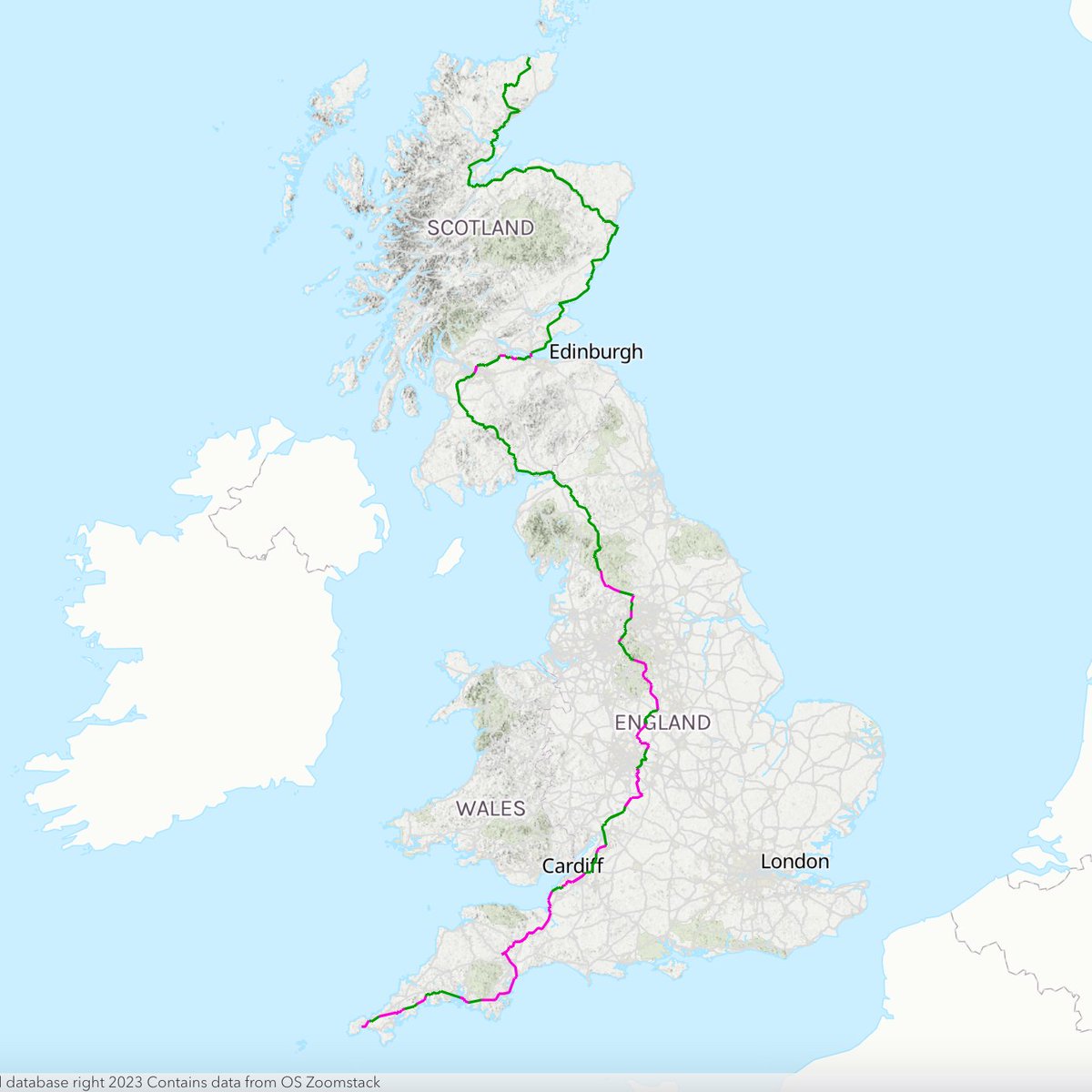 Second - #SlowWays has been collaborating with the new #Railwalks project, which aims to connect all of the UK's train stations with walking routes. As part of that some volunteers have been planning a #Penzance (for Land's End) - #Thurso trail that links stations the whole way.