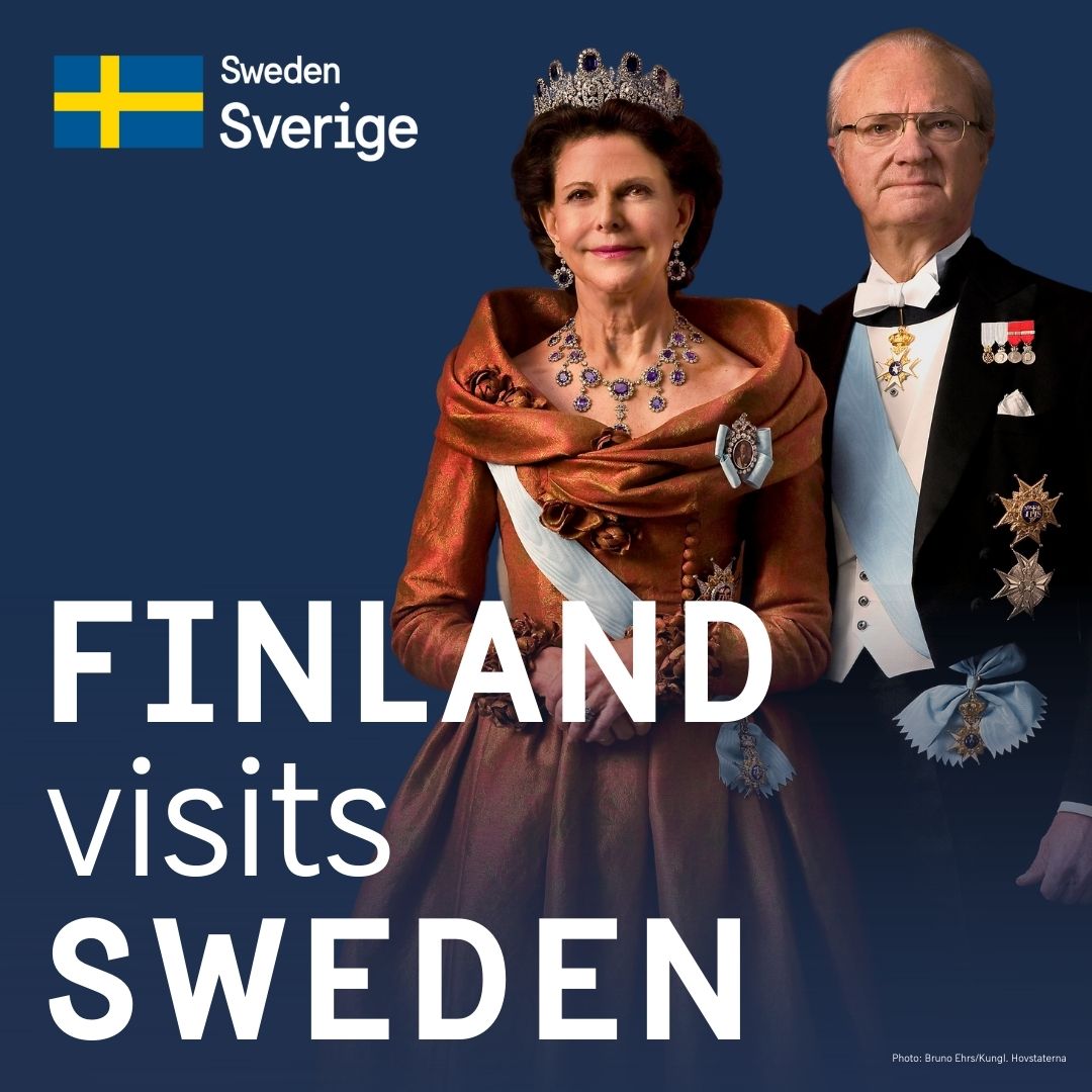 Visita de Estado de uno de nuestros mejores amigos y aliados - Finlandia. Ayer SM el Rey 🇸🇪 dió la bienvenida al Presidente Stubb 🇫🇮. El Presidente de Finlandia intervino en el parlamento @Sverigesriksdag, seguido por una reunión con @SwedishPM. #SWEFIN @SweMFA @EmbFinMadrid