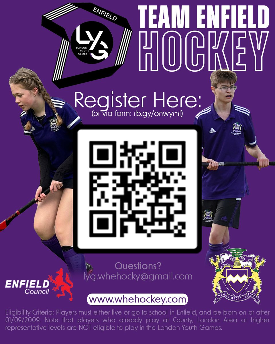 🌟Enfield hockey stars wanted! 🌟 London Youth Games 2024 trials: THIS SATURDAY at Southbury Leisure Centre. U14s, Enfield residents/school. Contact Dominic Smith: lyg.whehockey@gmail.com for more information. Don't miss out! #LYG #HockeyTrials @LdnYouthGames #Activeenfield