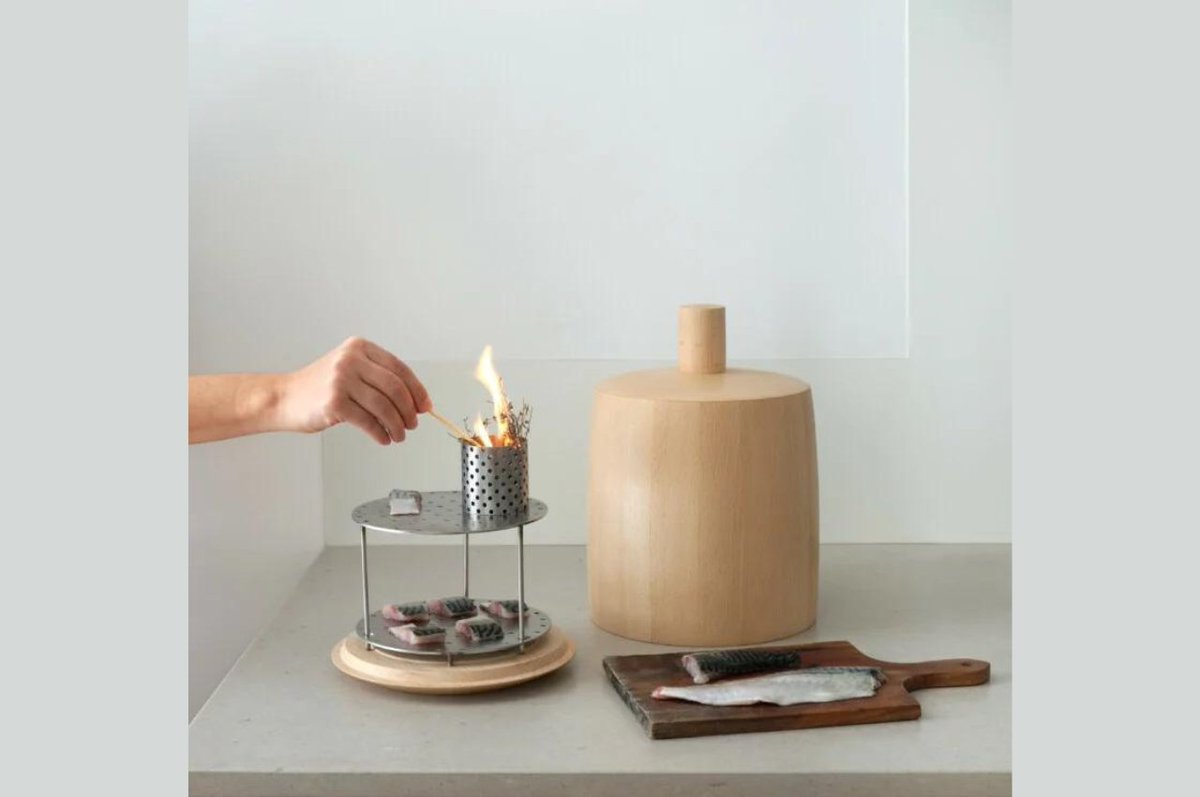 Elevate your dinner party with a sustainable tabletop smoker! 🌿🔥 Perfect for adding a smoky flavor to meats, veggies, fish, cheese, and nuts while enhancing your dinner table aesthetic. #SustainableLiving #Foodie #DinnerParty.