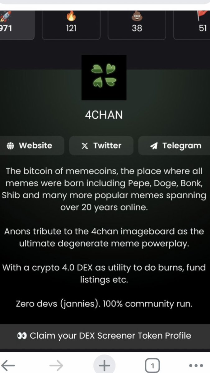 mariushav's tweet photo. #Ethereum rising and so is #4Chan 🍀

Contract looks clean and circulating supply is much lower than showed on dextools.

Community strong and hardworking, this #1000x gem is extremely undervalued sub $10 million MC.

@4chantokenio 🍀

Smart money accumulates 🚀

#Btc $Shib $Doge https://t.co/fX8QjawzHz