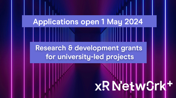 📢 On 1 May we'll be opening applications for round 2 of R&D grants available for university-led projects that explore novel use cases & applications of VP & XR tech. Take a look at the projects supported through round 1 of funding & stay tuned for updates bit.ly/3w2ZWst
