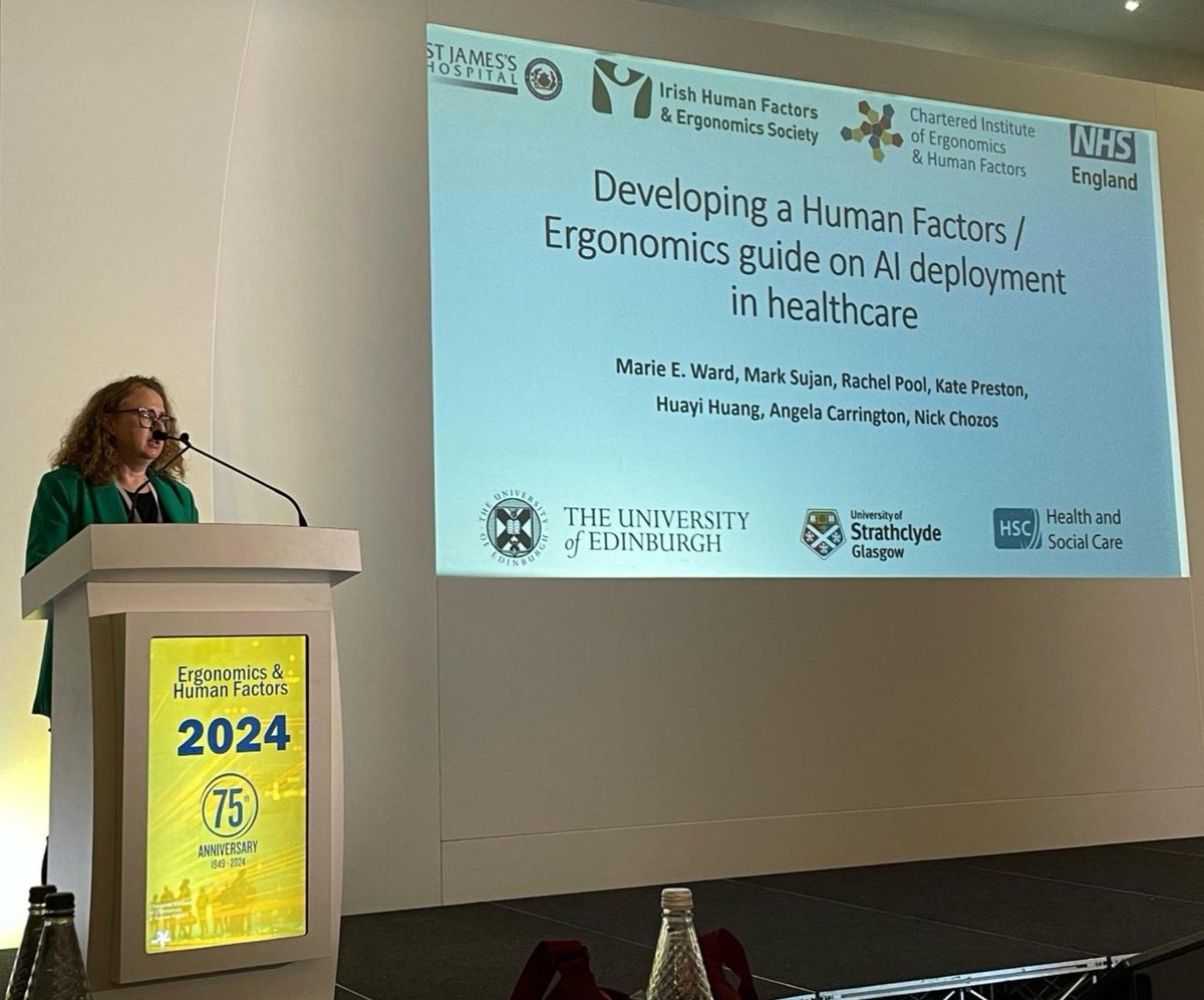 Entering final consultation on our Human Factors guide for clinical staff to integrate AI into clinical practice - delighted to present on co-design process so at #ciehf @MarkSujan @KatePreston96 @NationalQPS @irishergonomics @stjamesdublin