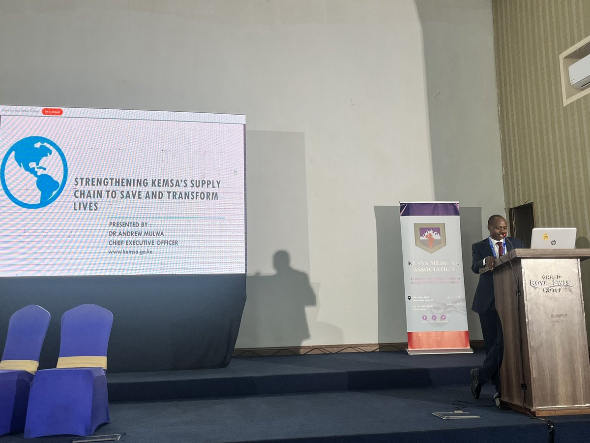 simonkigondu's tweet photo. #51KMAConf

@andrewmulwa CEO @Kemsa_Kenya presents on the KEMSA turnaround as it moves to celebrating its anniversary. https://t.co/SF3qtKFuM9
