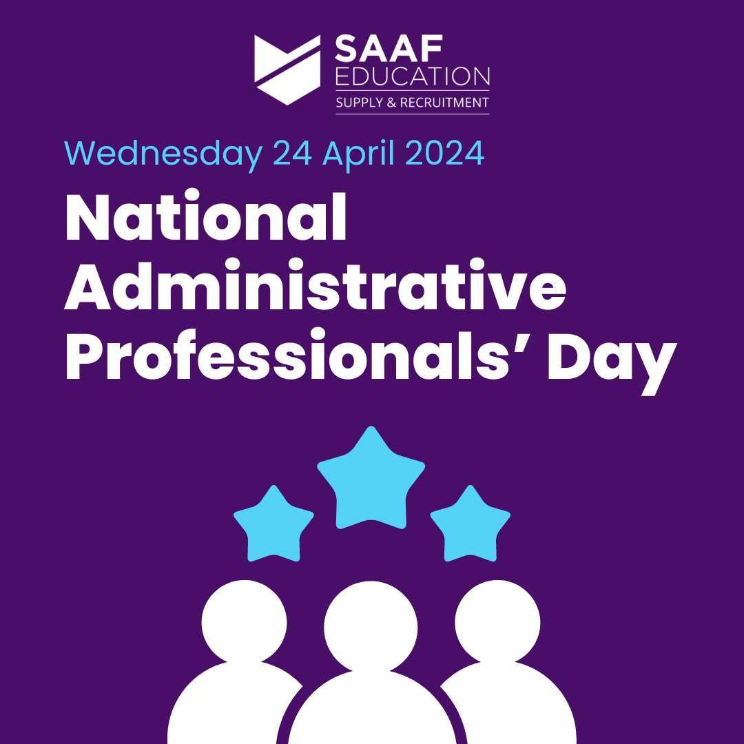It's National Administrative Professionals' Day! 👨‍💻

Did you know that we recruit for a variety of administrative roles? 🤔

Submit your CV ➡️ hubs.ly/Q02sd2PQ0

#EducationRecruiters #SchoolRecruiters #Hiring #JobsInSchools