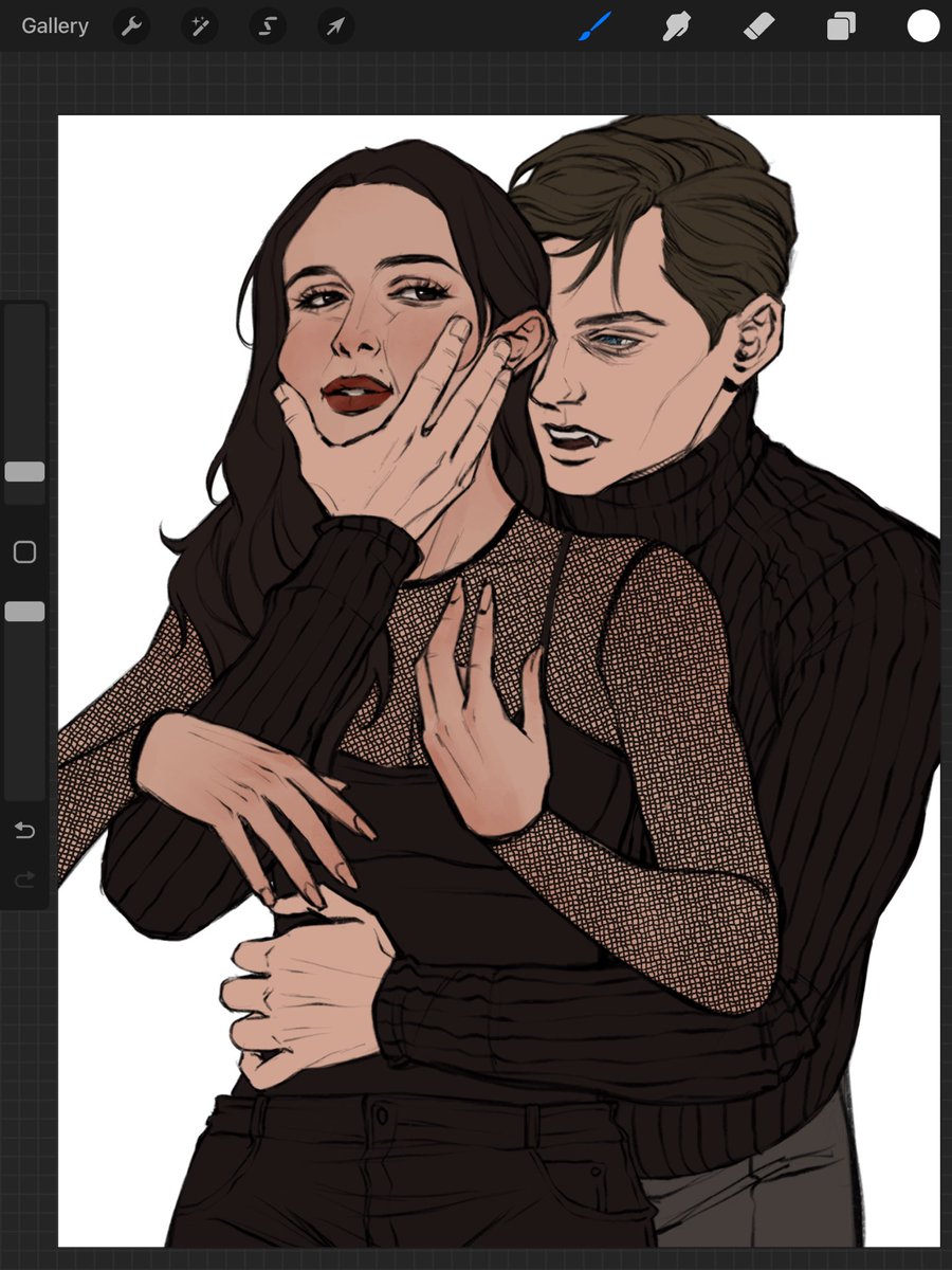 imgarla's tweet photo. I love drawing vampire commissions 🧛‍♀️❤️ #wip https://t.co/Er9idzpien