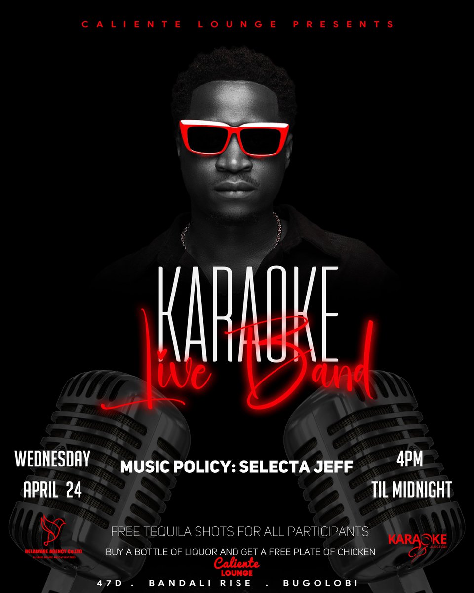 Anti the noise makers are back in town 🔥🔥🔥. Come we put off some stress with @_Karaoke256 and @selectajeff at @caliente_lounge  along Bandali Rise Bugolobi. 

See you there ✌️
#karaoke