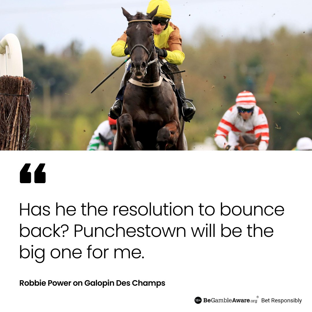 BoyleSports's tweet photo. ❌ Fastorslow denied Galopin Des Champs at Punchestown last year.

🏇 @Robbie_Power_ believes the Punchestown Gold Cup will once again be the biggest test.

#PunchestownFestival https://t.co/h8khpSJDHz