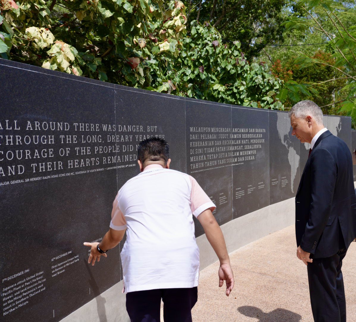 Australian soldiers and the local Malayan population gave their lives here at Surrender Point in defence of freedom and liberty, values we hold dear today. An honour to visit the commemoration site to pay my respects.