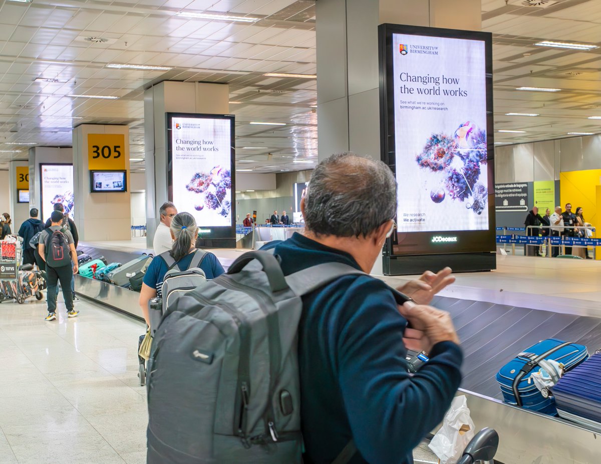 Great to see our new campaign featured on billboards in São Paulo! Keep your eyes peeled next week as they feature in Birmingham New Street. Want to find out more about the artwork and how it links to our research? Visit: birmingham.ac.uk/research/spotl…