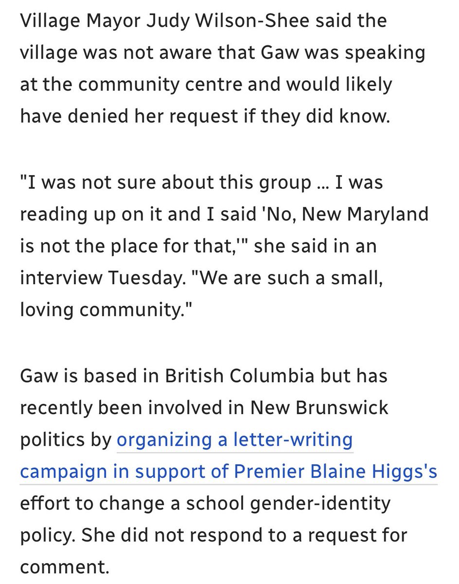 We’re always told that you’re judged by the company you keep. How do these opposing messages compute? First you speak out against hate and try to ban the exact group that the Higgs government has drawn to New Brunswick. The same group that is promoting hate - against members of…