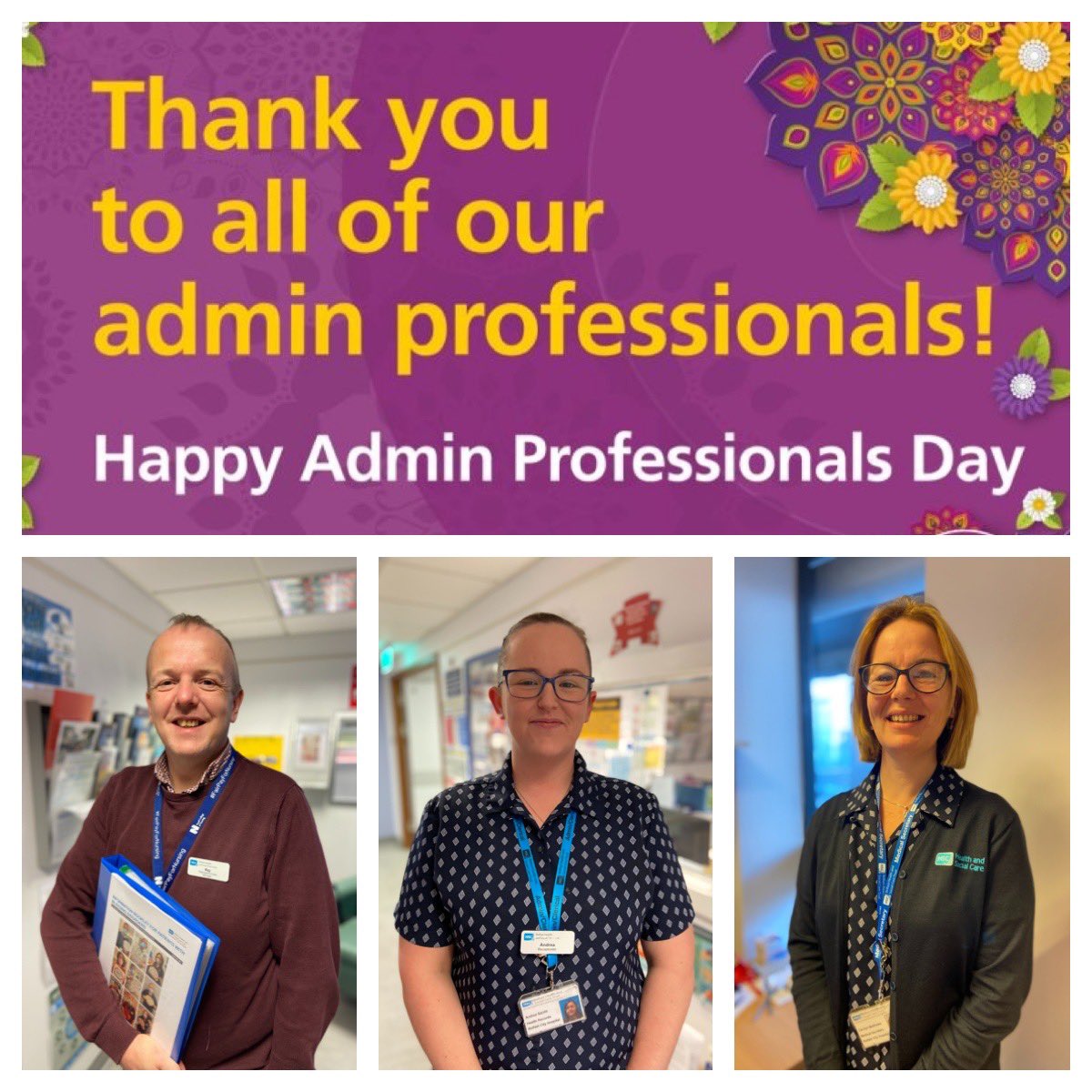 These guys 🥰 #TeamHaem @BelfastTrust Legends - Ray, Andrea & Carolyn 🩸Happy Admin Day 💙💗💗