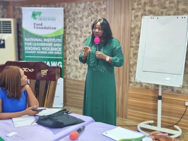 Currently at Batch B: Barrister Deborah Collins is leading a session on Legal & Institutional Frameworks for Ending VAWG in Nigeria with funding support from @fordfoundation. This session is part of Day 2 at the 3-Day Capacity Building & Mentorship Training NILEVAWG @BeebbeeA