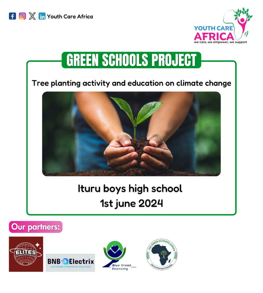 Educating the young on environmental conservation is key to solving climate change crises in the present and future.Together with @environmentalcc, <a href="/bnbelectrix/">Geotto</a> ,Elites and Blue Green Economy,.we will be educating the young in Ituru Boys🌲🌲