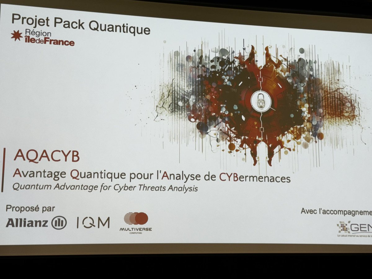 La #cybersecurity dans le domaine bancaire avec le calcul #quantique par <a href="/allianzfrance/">Allianz France</a> <a href="/MultiverseQC/">Multiverse Computing</a> et <a href="/meetIQM/">IQM Quantum Computers</a> via le #PackQuantique <a href="/iledefrance/">Région Île-de-France</a> <a href="/vpecresse/">Valérie Pécresse</a> <a href="/ADublanche/">Alexandra Dublanche</a> <a href="/sup_recherche/">Ministère Enseignement supérieur/Recherche/Espace</a> <a href="/Genci_fr/">Genci</a> <a href="/DB_gouv/">Direction du Budget</a> <a href="/SGPI_avenir/">Secrétariat général pour l’investissement</a> <a href="/Teratec_EU/">Teratec</a>