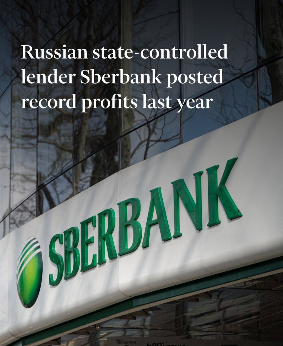 While western bullshit politicians are busy sanctioning Russia, Sberbank, the largest bank in Russia, made record profits last year and is giving out $8 billion in dividends..... 😂😂😂😂