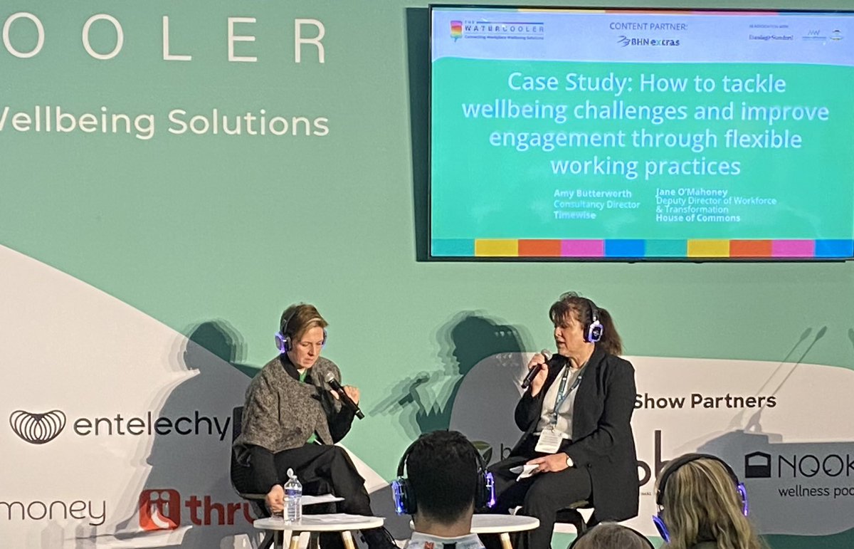 #TheWatercooler how to tackle well-being challenges and improve engagement through flexible working practices.. need to ensure everyone is included from Cleaners to shift workers with Amy Butterworth @Timewise_UK and Jane O’Mahoney from @HouseofCommons
