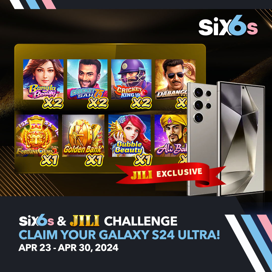 🌟 Grab your chance to win a Samsung Galaxy S24 Ultra with Six6s and JILI! 🎮 Excel in our weekly tournaments and take home your new tech. Rise to the challenge!

#Six6s #Onlinegame #jili #galaxys24ultra #slots #tournament #week5