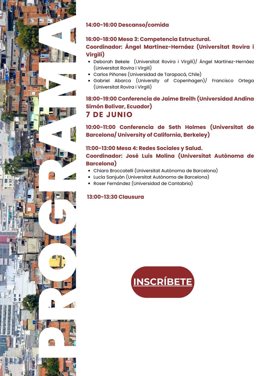 GrafoUab's tweet image. Abiertas las inscripciones del VIII Coloquio del Medical Anthropology Research Center (MARC) “Desigualdades Sociales, Redes y Salud”, 5, 6 y 7 de junio de 2024

docs.google.com/forms/d/e/1FAI…