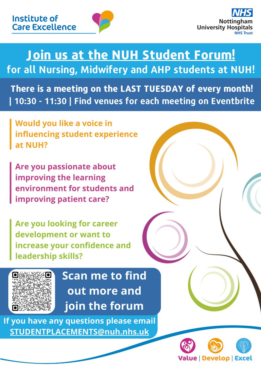 NUH Nursing (@nuhnursing) on Twitter photo Join your FIRST Student Forum meeting!
This is for past and present <a href="/nottmhospitals/">Nottingham University Hospitals</a> N,M & AHP students!
Empower yourself and work towards improving your learning environment, experience and patient care
Sign up here:tinyurl.com/bds2yn9z
<a href="/DerbyUni/">University of Derby</a> <a href="/UniofNottingham/">Uni of Nottingham #WeAreUoN</a> <a href="/LincolnUniNZ/">Lincoln University</a> Join your FIRST Student Forum meeting!
This is for past and present <a href="/nottmhospitals/">Nottingham University Hospitals</a> N,M & AHP students!
Empower yourself and work towards improving your learning environment, experience and patient care
Sign up here:tinyurl.com/bds2yn9z
<a href="/DerbyUni/">University of Derby</a> <a href="/UniofNottingham/">Uni of Nottingham #WeAreUoN</a> <a href="/LincolnUniNZ/">Lincoln University</a>
