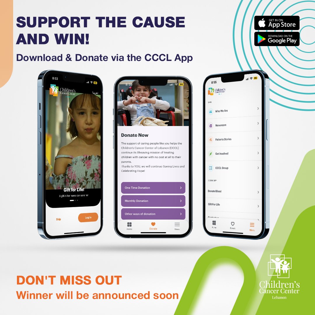 Hurry, your chance to win big and support a great cause is just a download away! 📲 Download the CCCL mobile app, make a donation, and you'll be entered into our draw. Act fast – the winner will be announced soon! #CCCL #SavingLives_CelebratingHope #UnitedAgainstCancer