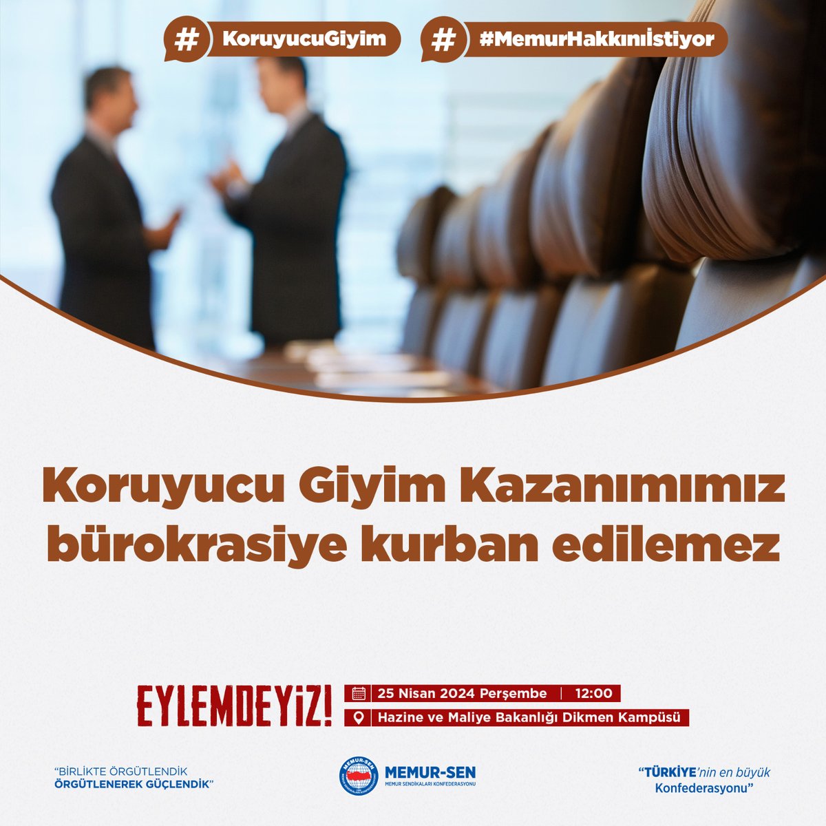 EYLEMDEYİZ❗️ Koruyucu Giyim kazanımımız bürokrasiye kurban edilemez. #KoruyucuGiyim #MemurHakkınıİstiyor