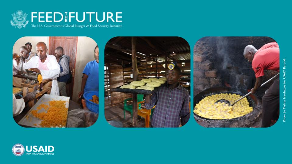 #KugwizaSuccessStory: 1/3 Meet Vianney Munyemana & Saidi Majariwa from @KirundoProvince With support from 🇺🇸 and @FeedTheFuture they are turning the newly introduced orange-fleshed sweet potatoes into delightful & nutritious breads, cookies, donuts, chips & porridge. #USinBurundi