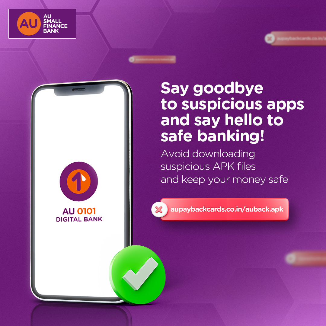 Downloading suspicious APK files for getting rewards and enhancing credit limits can cost you your hard-earned money. Always download applications from genuine websites or dedicated app stores and don’t give fraudsters easy access to your money and credentials. Bank safe Be safe