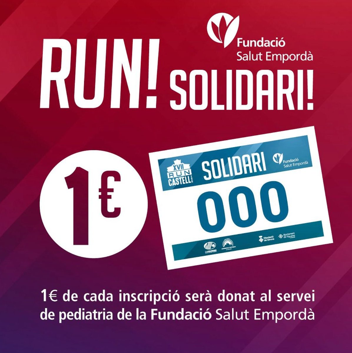 Queden 6 dies... per col·laborar en la reforma de les instal·lacions de Pediatria de l’Hospital de la millor manera, fent esport! La XVII RunCastell ens donarà 1 € per cada inscripció 👉🏻 t.ly/cyKWW. I si no hi pots anar, tens el Dorsal Zero👉🏻 t.ly/HCwwq