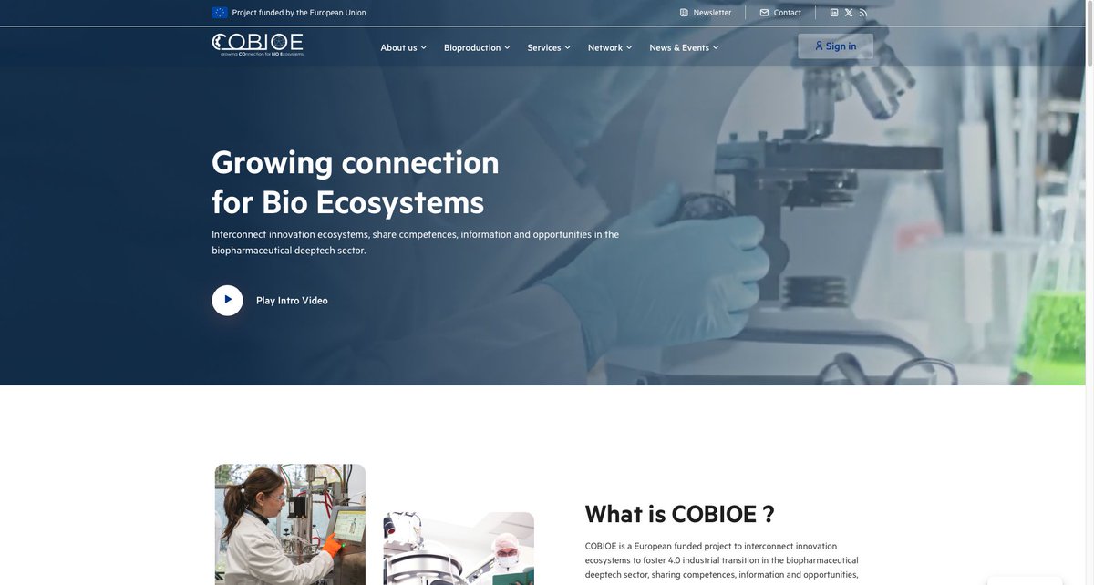 The @COBIOE_ platform is now available: cobioe.eu! 🌱 Coordinated by @Genopole, this project connects 4 major healthcare networks to strengthen and interconnect the European healthcare biomanufacturing sector: @CEBRSPACE, @EIThealth_FR, @HealthPortugal, @ScanBalt.