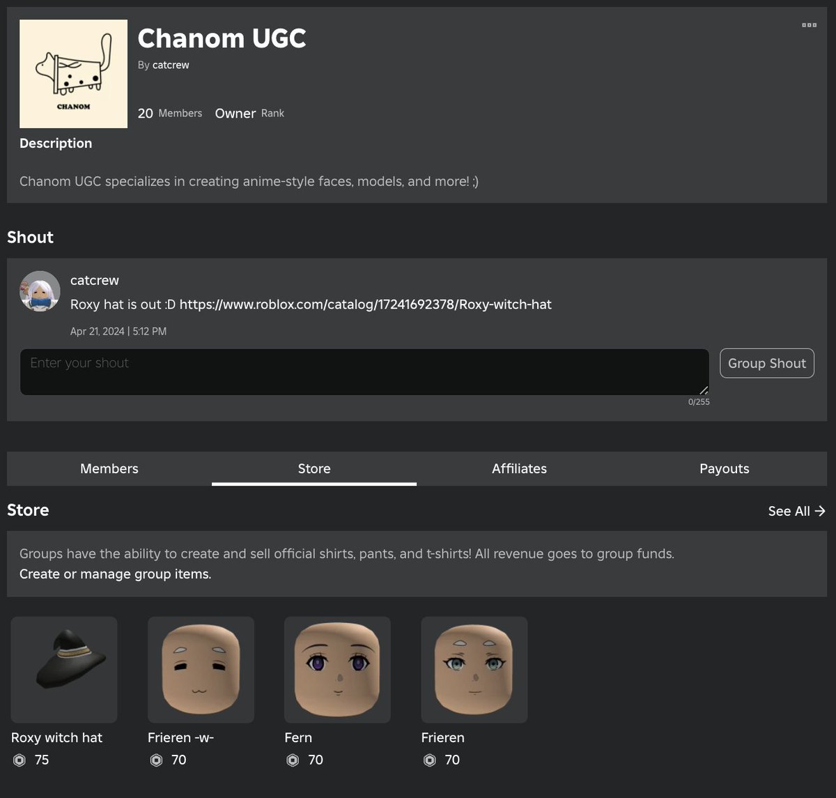 I Will upload more in the future ( please come and see) :)
roblox.com/groups/3334291…
.
#RobloxDev #RobloxUGC #RobloxDevs #RobloxUGCLimited #anime #frieren #FrierenBeyondJourneysEnd