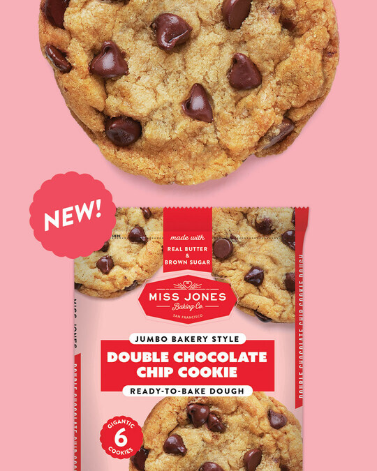 Miss Jones Baking Co. Launches Bakery Style Jumbo Chocolate Chip Cookie Dough

prnewswire.com/news-releases/…

#WhiskedAway

/PRNewswire/ -- Fresh out of the oven, Miss Jones Baking Co., the #1 better-for-you baking brand for the next generation of consumers, announced today the...